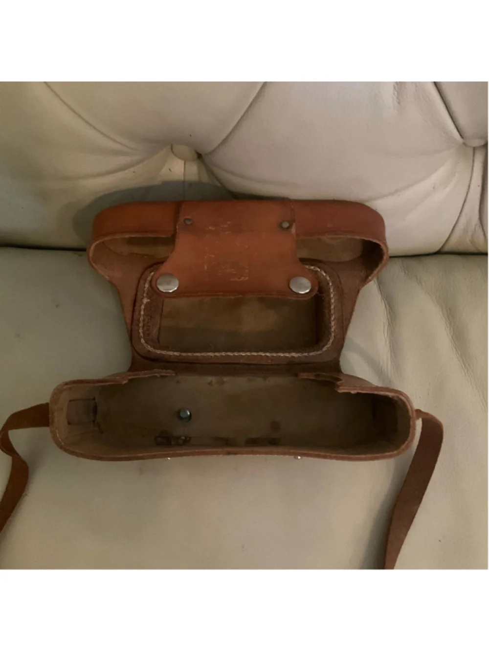 Vintage Revere Leather Camera Case Brown Adjustable Strap Retro